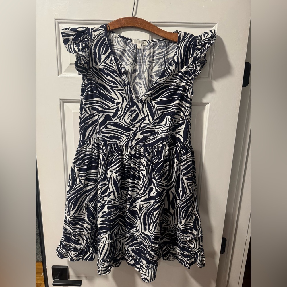 Nine Britton Navy and White Patterned Dress
